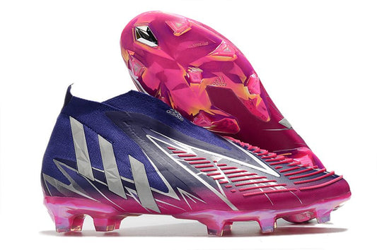 Adidas Predator Edge+ FG – Violet Équipe Argent Métallique Rose - FootXPert