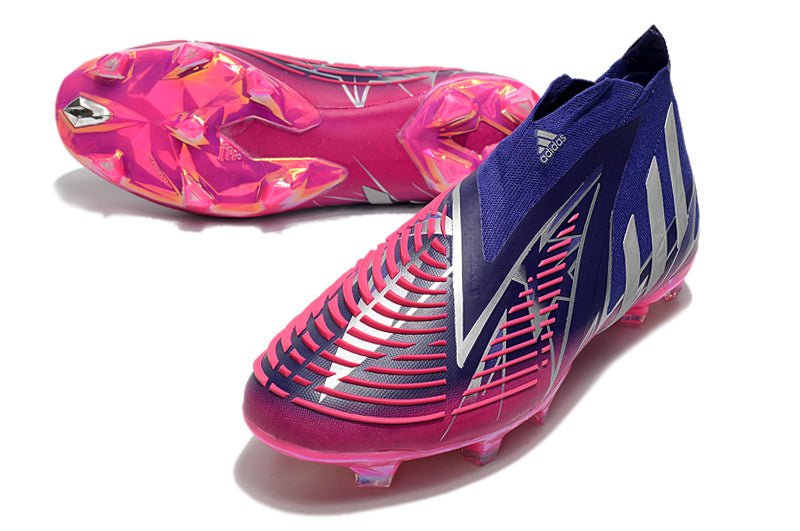 Adidas Predator Edge+ FG – Violet Équipe Argent Métallique Rose - FootXPert