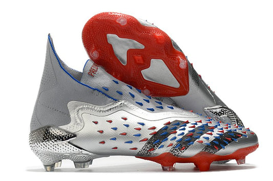 Adidas Predator Freak+ FG – Argent Métallique Noir Équipe Bleu - FootXPert