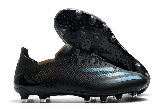 Adidas X Ghosted.1 FG – Superstealth – Noir Bleu Cyan - FootXPert