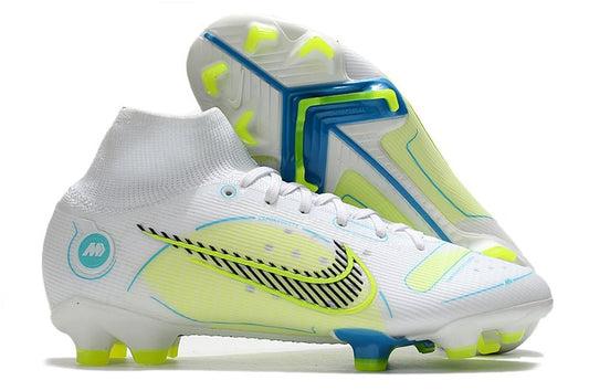 Nike Mercurial Superfly 8 Elite FG – Blanc Jaune Bleu - FootXPert