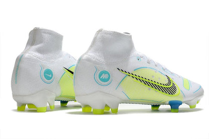 Nike Mercurial Superfly 8 Elite FG – Blanc Jaune Bleu - FootXPert