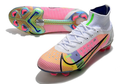 Nike Mercurial Superfly 8 Elite FG – Rose Bleu Jaune - FootXPert