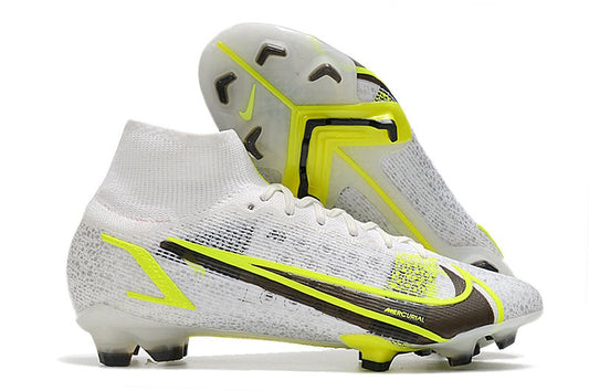 Nike Mercurial Superfly 8 Elite FG – Silver Safari – Blanc Noir Jaune Fluo - FootXPert