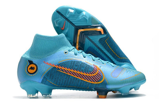 Nike Mercurial Superfly 8 Elite SG – Anti - Clog – Bleu Chlorine Orange Laser Marina - FootXPert