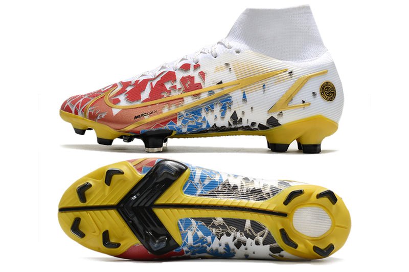 Nike Mercurial Superfly 8 Elite SG - Pro – AC – Blanc Rouge Or - FootXPert