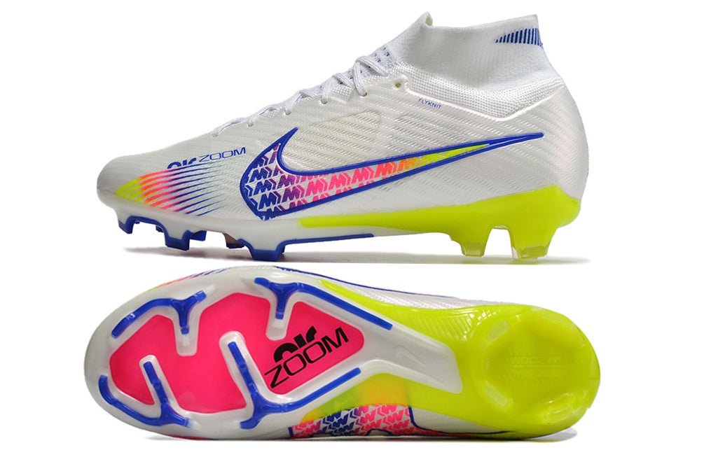 Nike Mercurial Superfly 9 Elite FG – Blanc Bleu Volt - FootXPert
