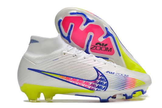 Nike Mercurial Superfly 9 Elite FG – Blanc Bleu Volt - FootXPert