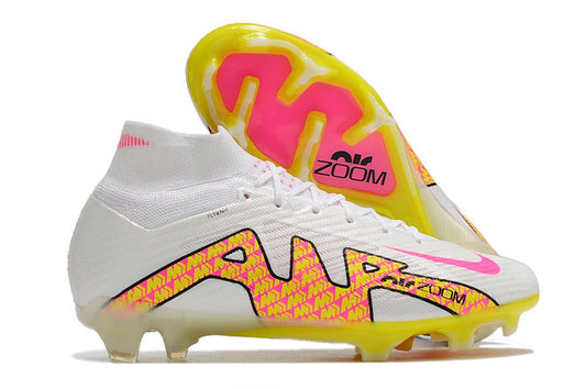 Nike Mercurial Superfly 9 Elite FG – Blanc Rose Jaune - FootXPert