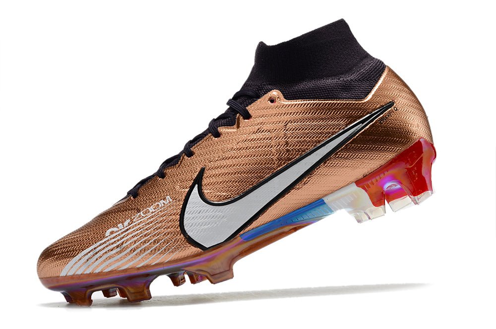 Nike Mercurial Superfly 9 Elite FG – Bronze Blanc Bleu - FootXPert