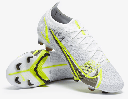 Nike Mercurial Vapor 14 Elite FG – Silver Safari – Blanc Noir Argenté Jaune Fluo - FootXPert