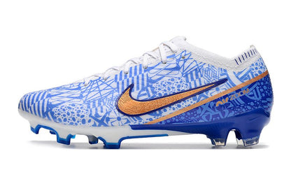 Nike Mercurial Vapor 15 Elite FG – Blanc Bleu Or - FootXPert