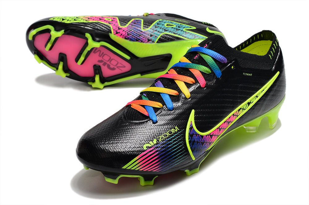 Nike Mercurial Vapor 15 Elite FG – Noir Blanc Vert - FootXPert