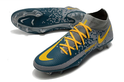 Nike Phantom GT Elite DF FG – Gris Bleu Jaune - FootXPert