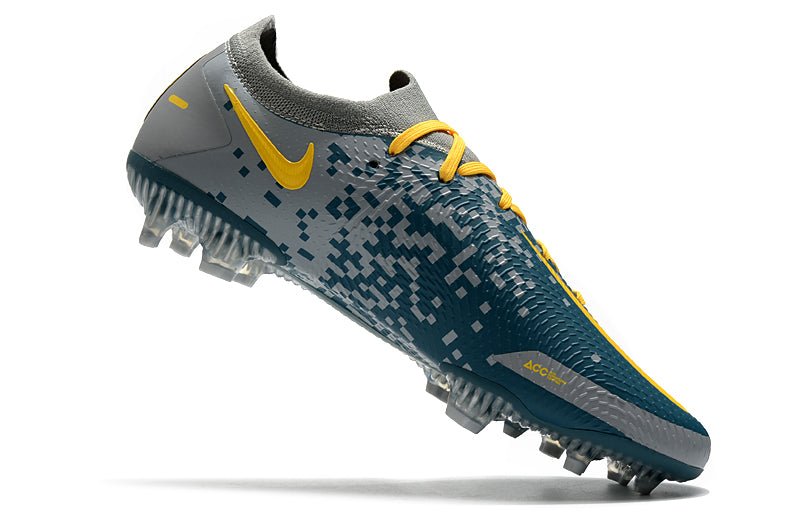 Nike Phantom GT Elite FG – Gris Bleu Jaune - FootXPert