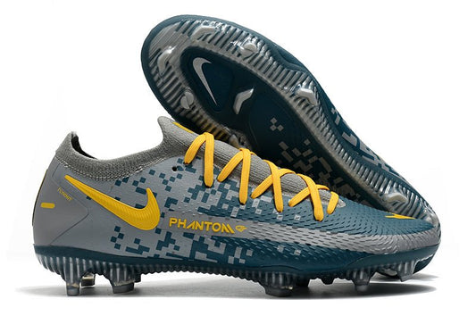 Nike Phantom GT Elite FG – Gris Bleu Jaune - FootXPert