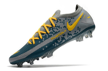 Nike Phantom GT Elite FG – Gris Bleu Jaune - FootXPert