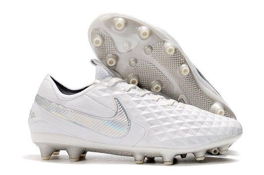 Nike Tiempo Legend 8 Elite FG – Blanc Chrome Platine - FootXPert