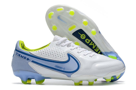 Nike Tiempo Legend 9 Elite FG – Blanc Bleu - FootXPert