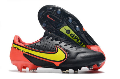 Nike Tiempo Legend 9 Elite FG – Noir Rouge Jaune - FootXPert