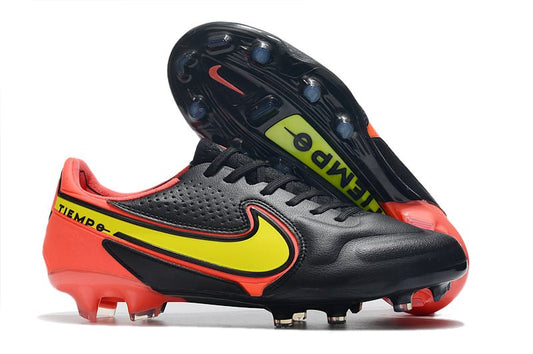 Nike Tiempo Legend 9 Elite FG – Noir Rouge Jaune - FootXPert
